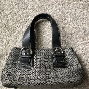 Coach black logo bag